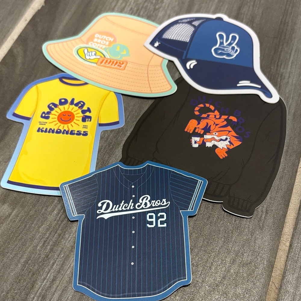 Dutch Bros Sticker Apparel Collection